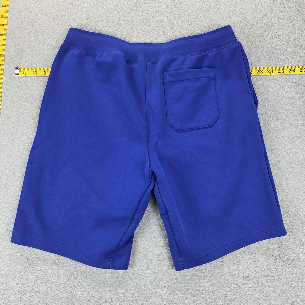 Polo Ralph Lauren Shorts Mens Medium Blue Fleece Double Knit Pockets Athletic - Picture 2 of 9